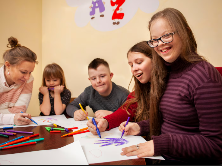 "Şam’da Down sendromlu çocuklar el yapımı ürünler üretiyor."